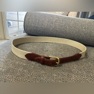 Coach Brown and Cream Leather Belt